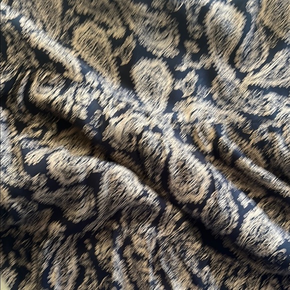 Wishlist Black and Cream Paisley Ruffled Bohemian Hippie Mini Dress - Picture 12 of 13